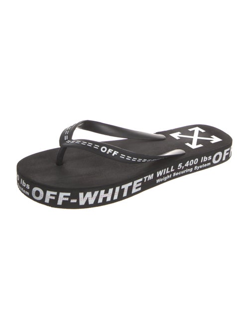 Off-White Rubber Printed Flip Flops