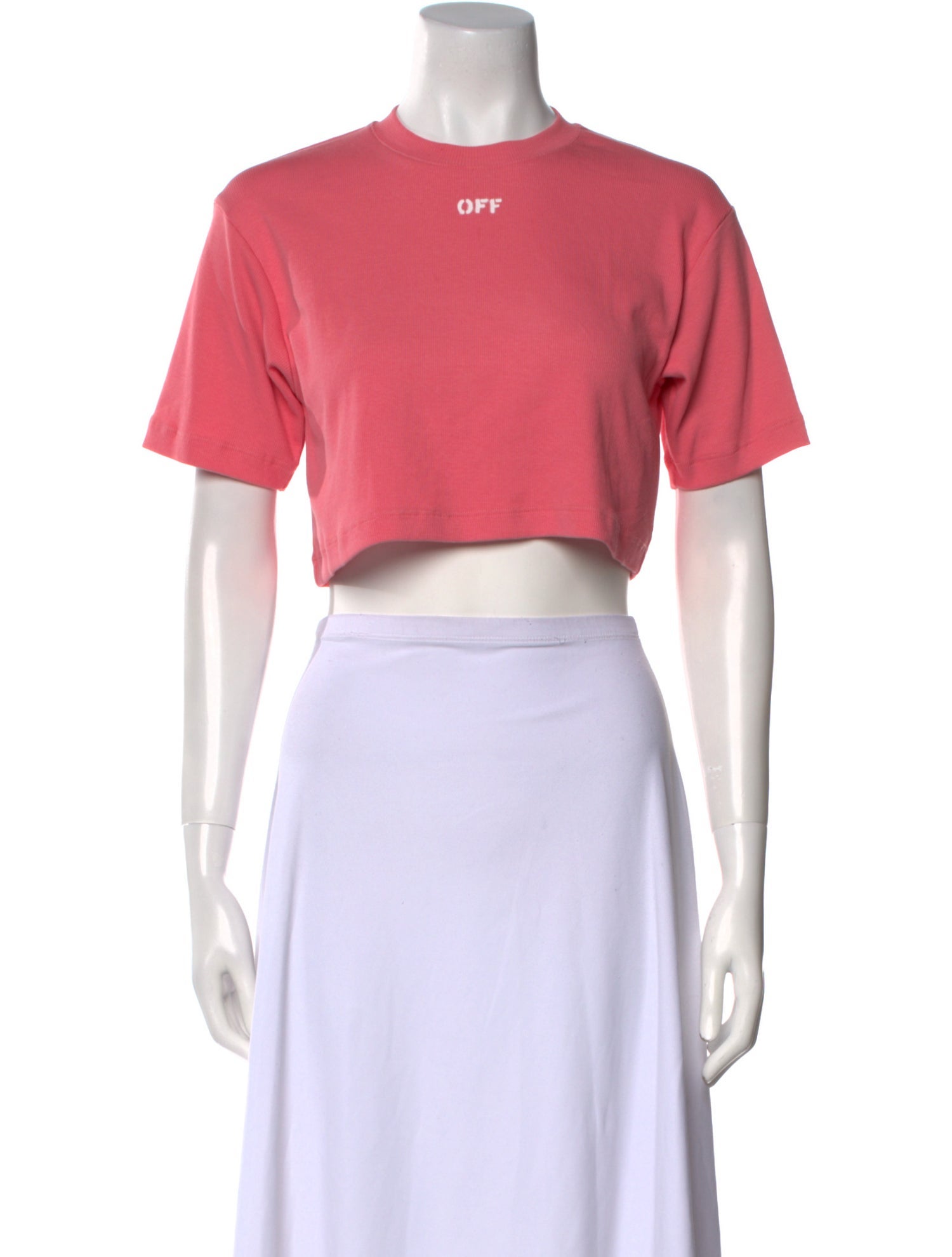 Off-White 2022 Crew Neck Crop Top