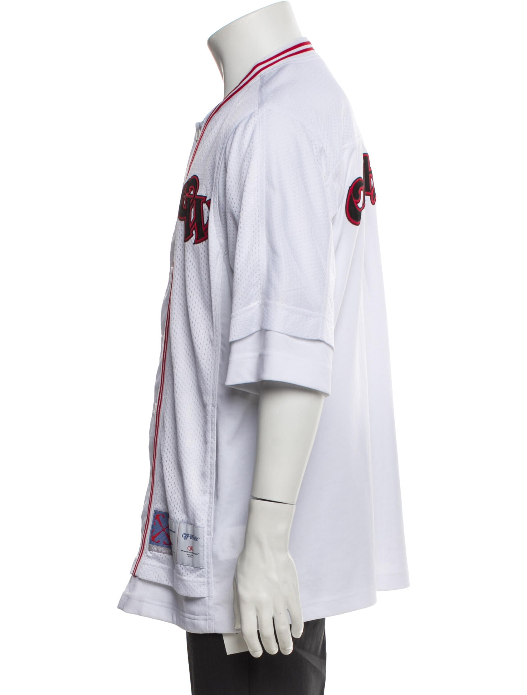 Off-White 2024 Off-White Gothic Logo Baseball Shirt Shirt