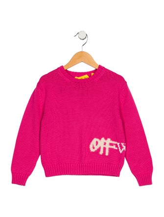 Off-White Toddler Girls' Woven Logo Sweater