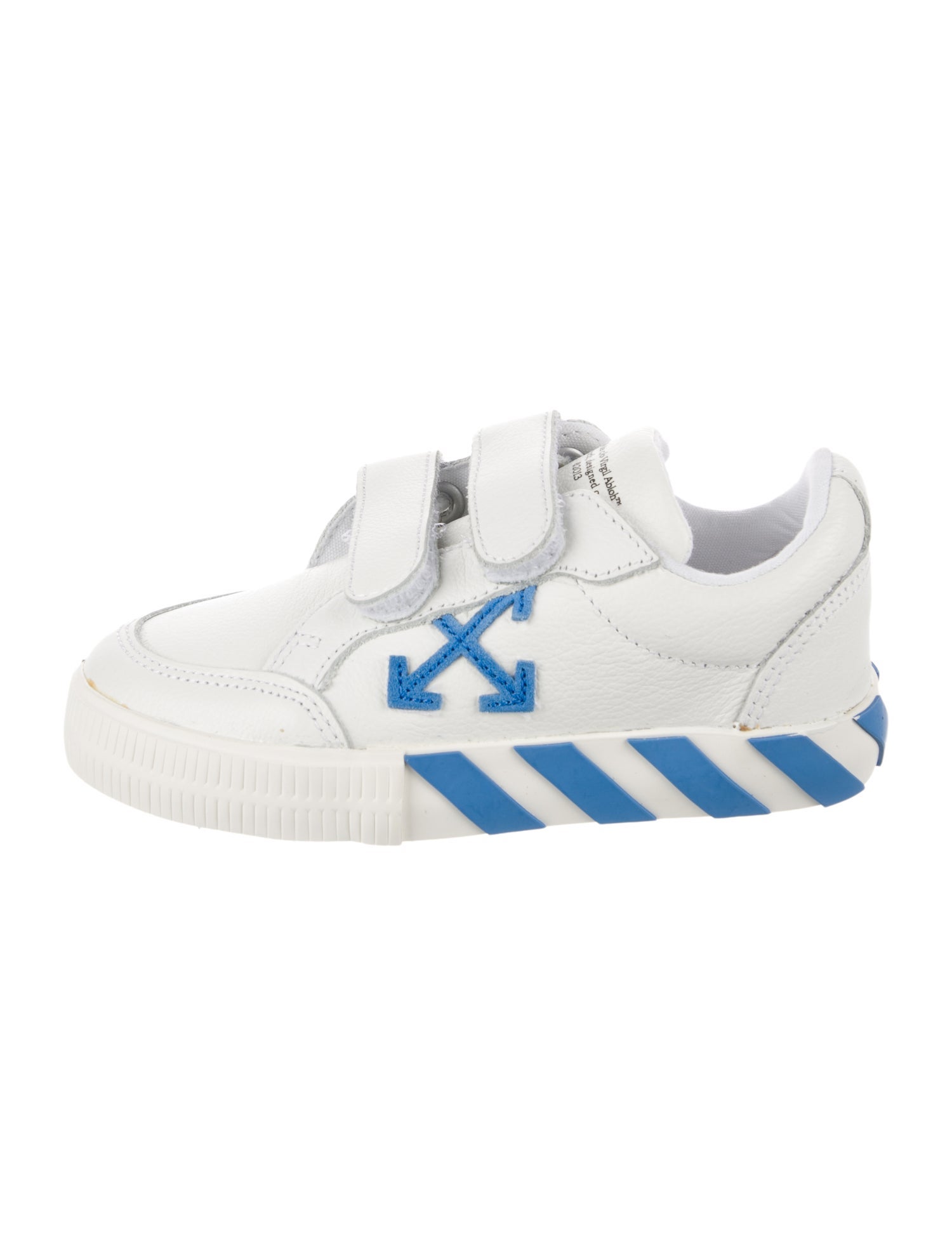 Off-White Kid's Velcro Vulcanized Low Sneaker 'White Blue' w/ Tags