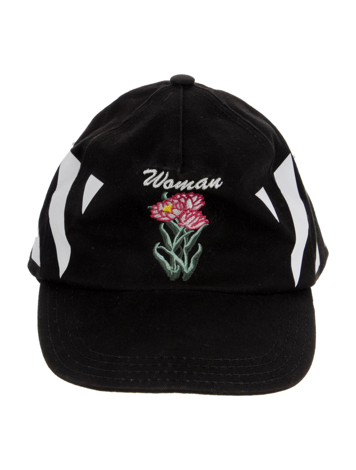 Off-White Woman Floral Embroidered Baseball Hat
