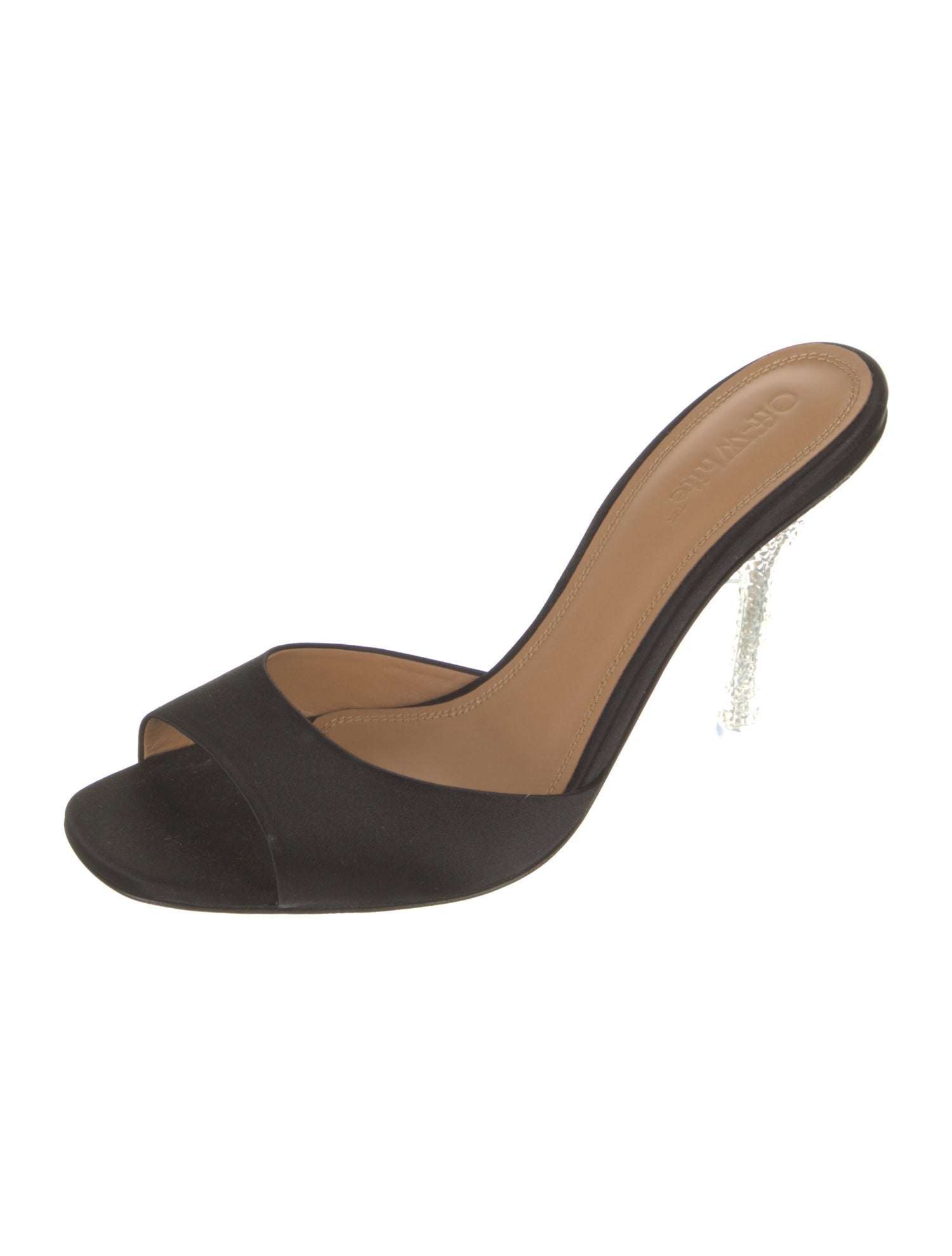 Off-White Satin Slides