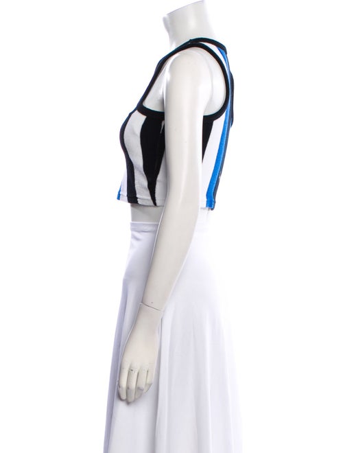 Off-White 2019 Colorblock Pattern Crop Top