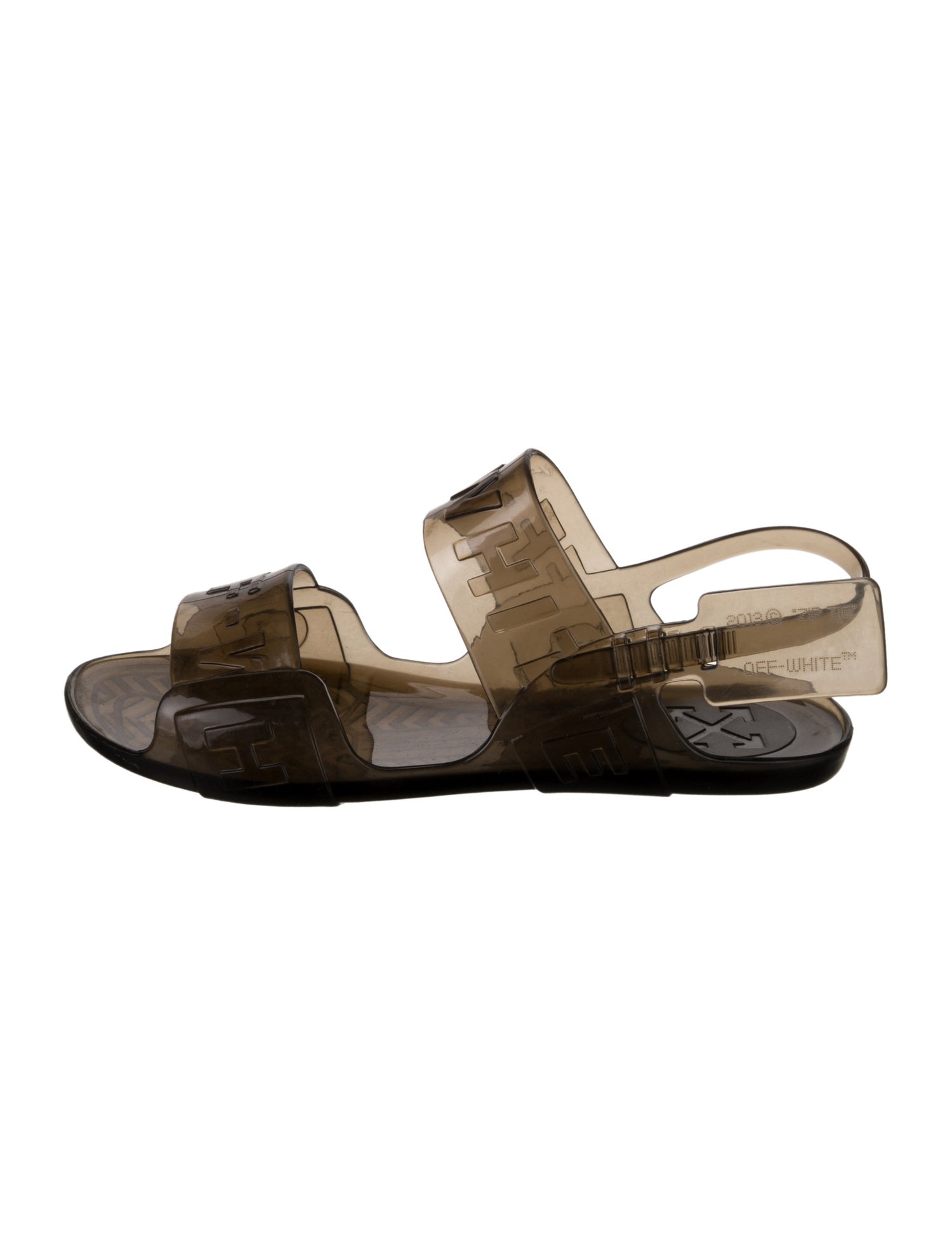 Off-White Jelly Rubber Slingback Sandals