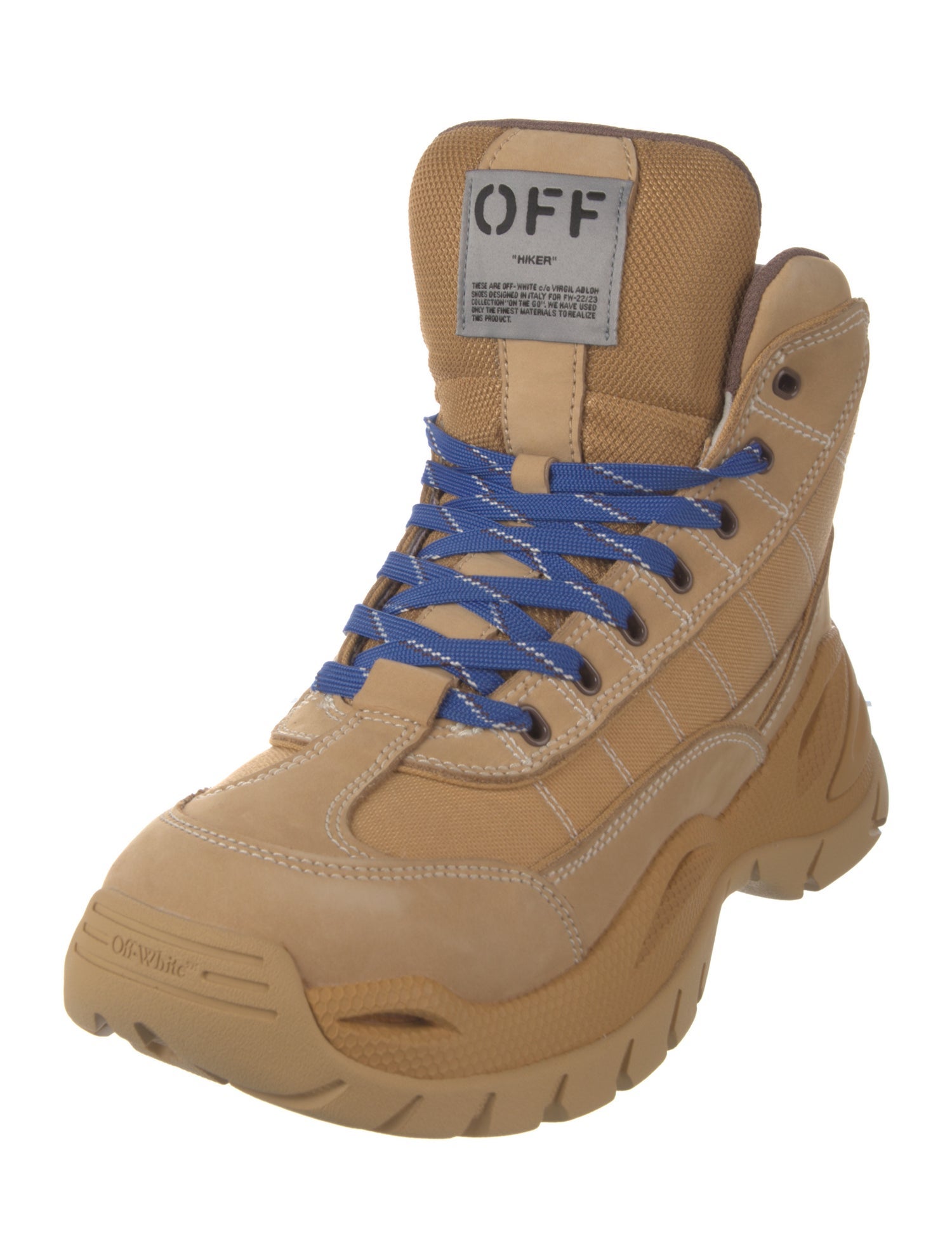 Off-White Ankle Nubuck Hiking Boots