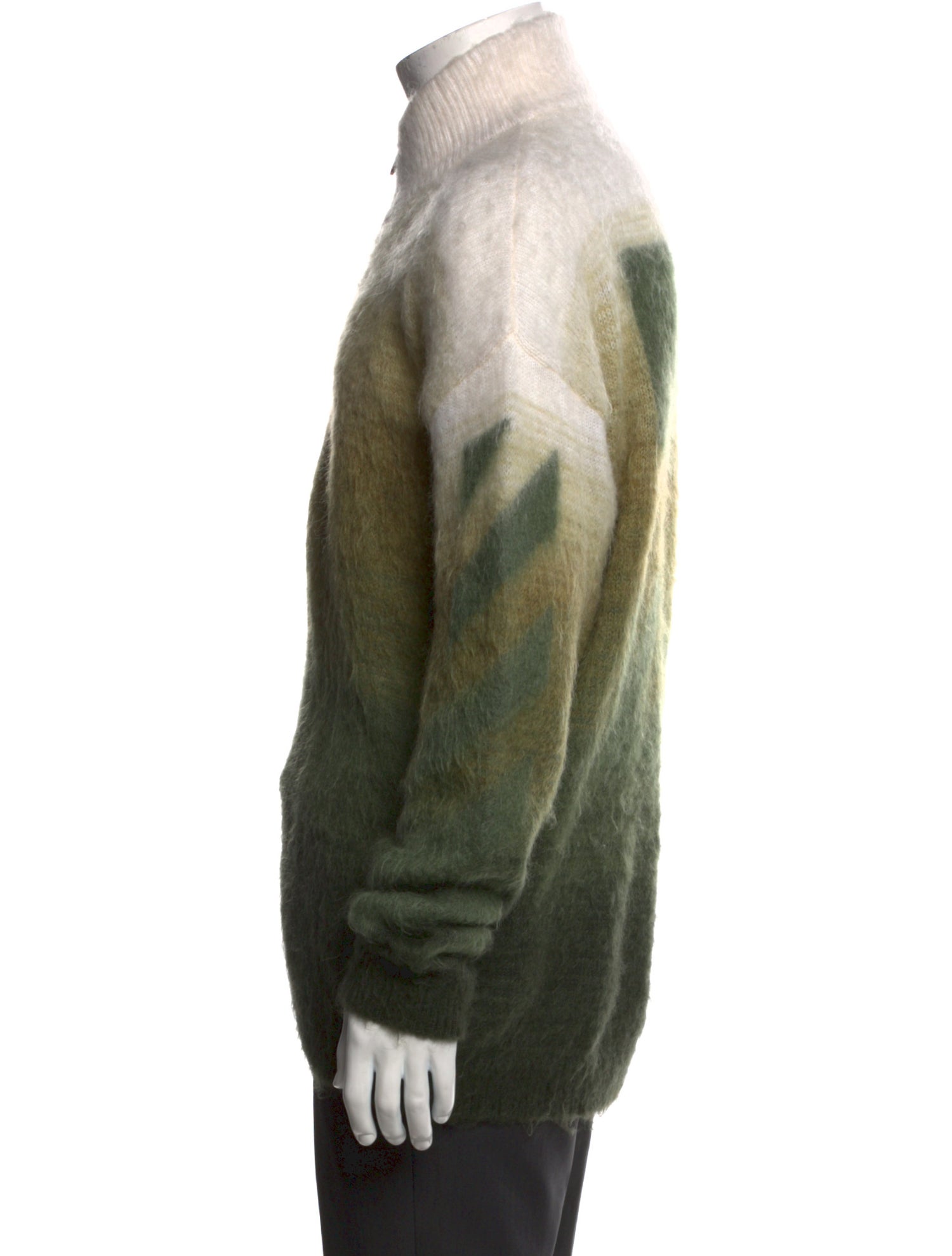 Off-White 2021 Colorblock Pattern Cardigan