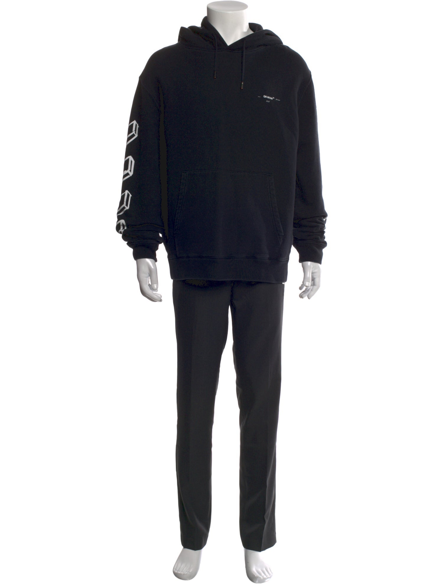 Off-White Graphic Print Crew Neck Hoodie