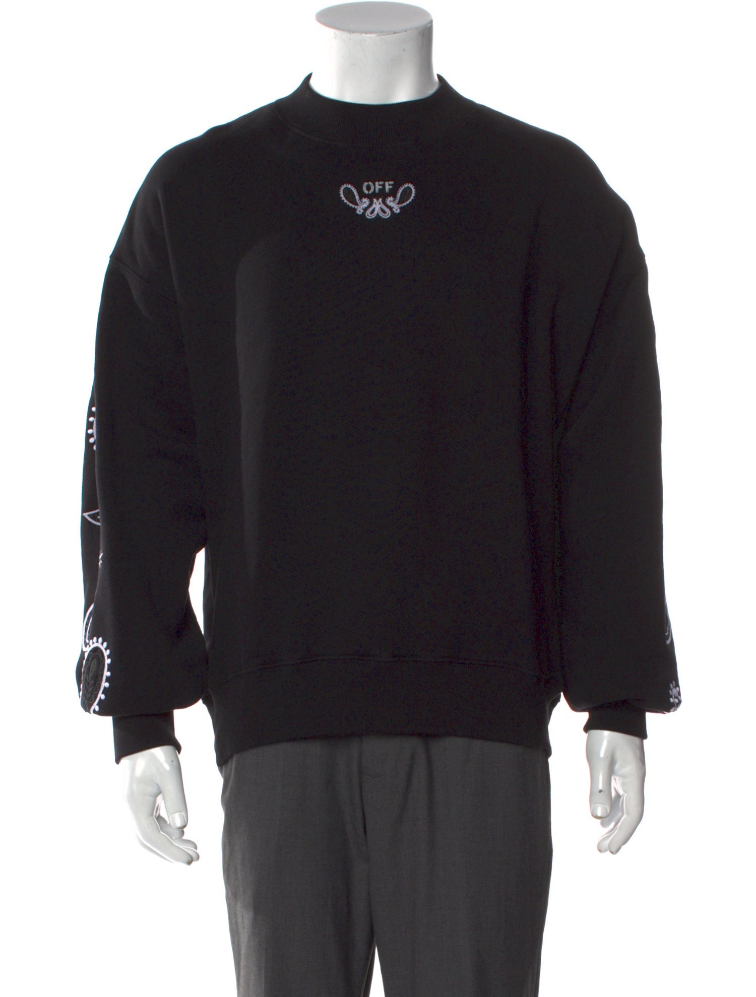 Off-White Paisley Arrows Graphic Print Sweatshirt