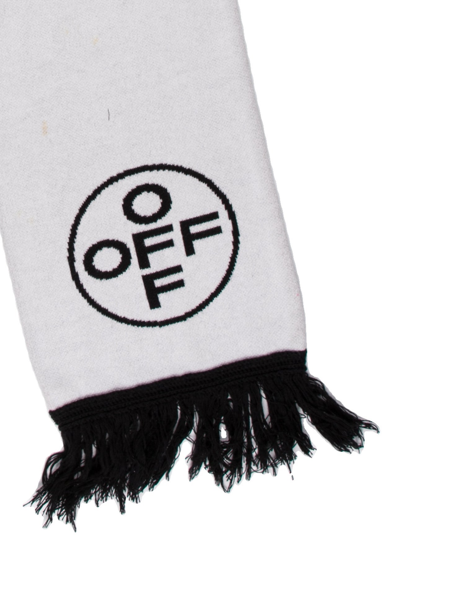 Off-White Acrylic Printed Scarf