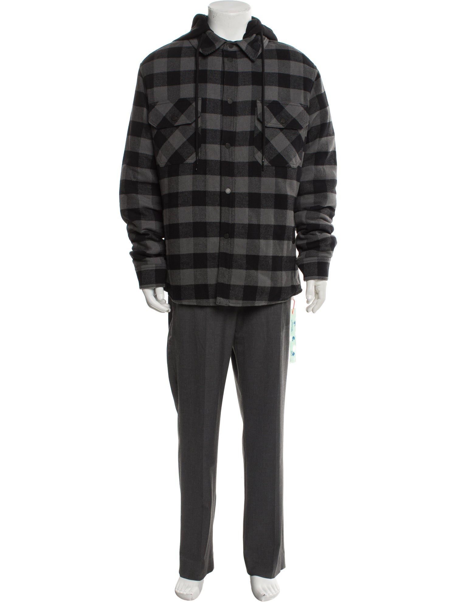 Off-White 2021 Plaid Print Parka
