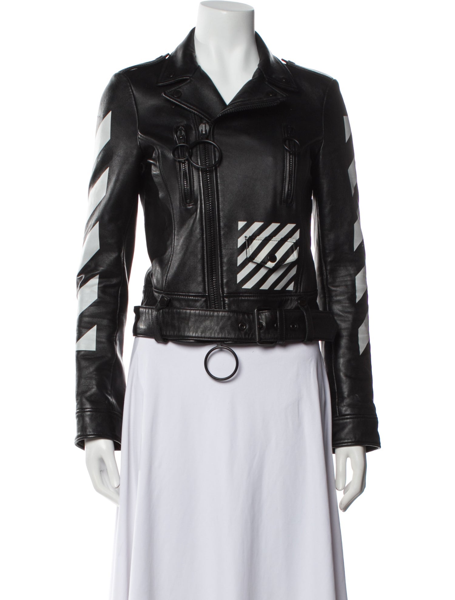 Off-White 2017 Diagonals Biker Jacket