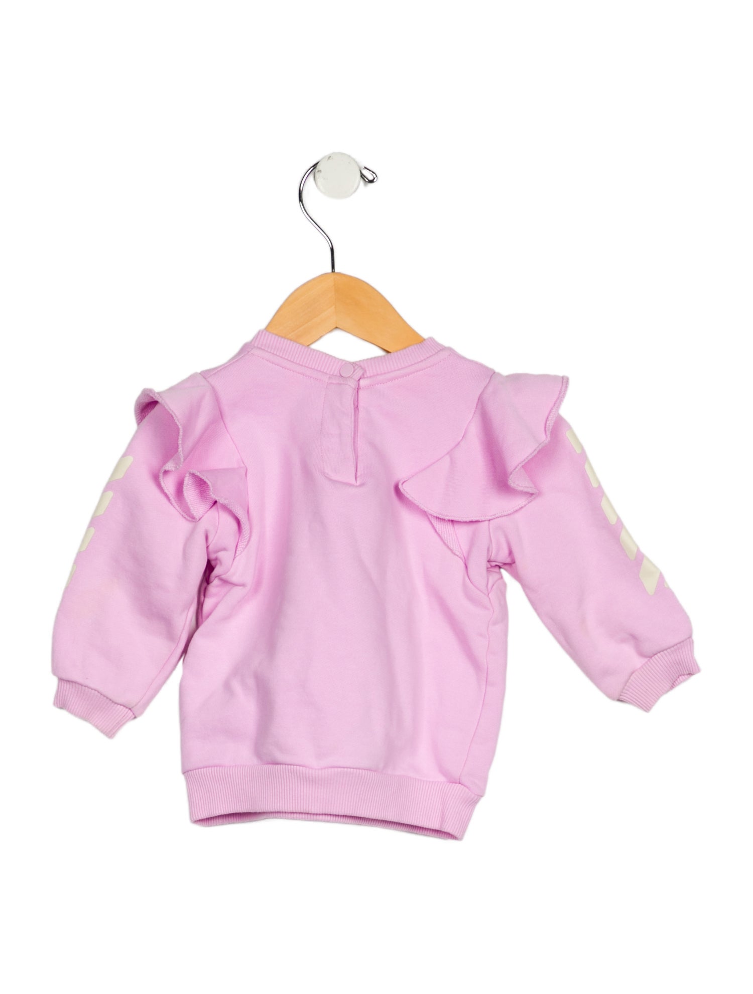 Off-White Infant Girls' Woven Logo Top