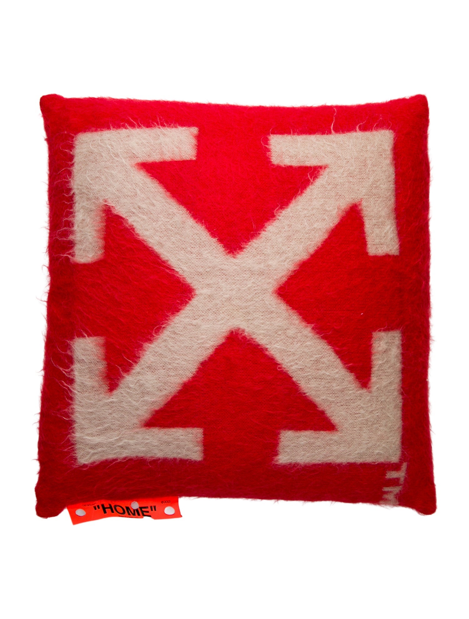 Off-White Mohair Arrow CNY Throw Pillow