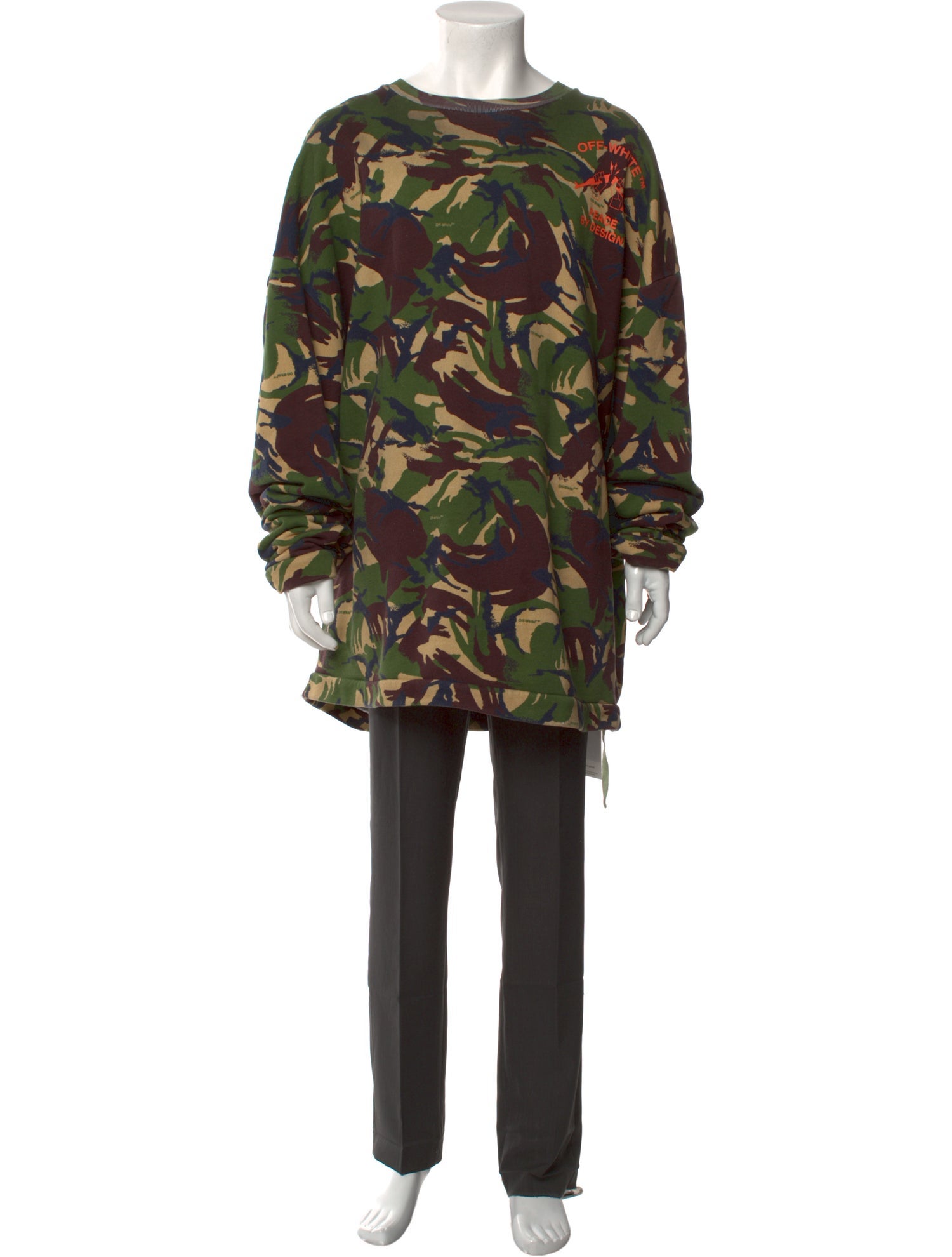 Off-White Graphic Print Crew Neck Pullover