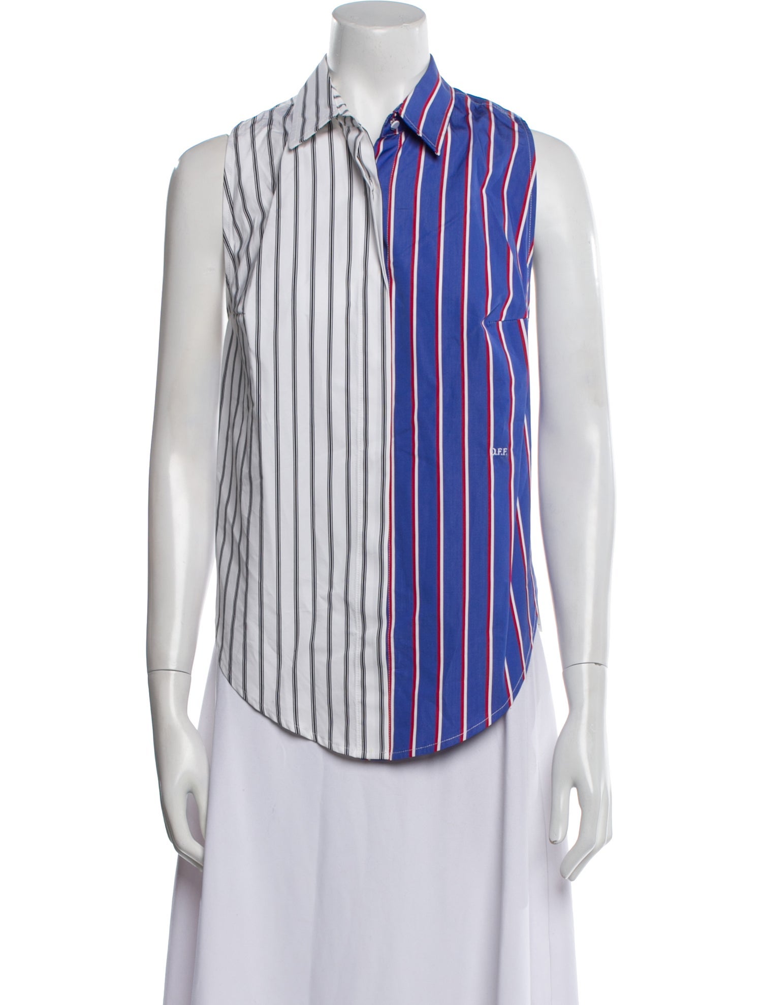 Off-White 2018 Striped Button-Up Top