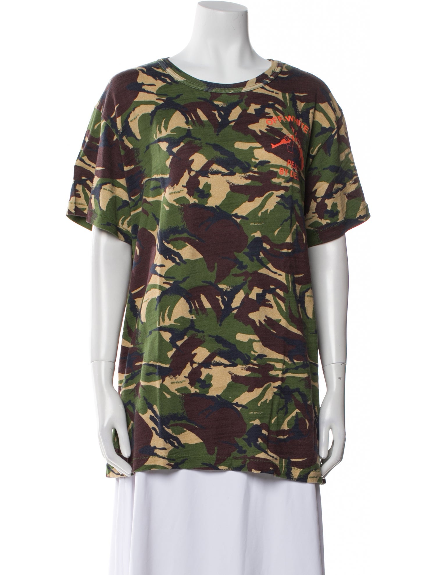 Off-White 'Peace By Design' Camo Printed T-Shirt