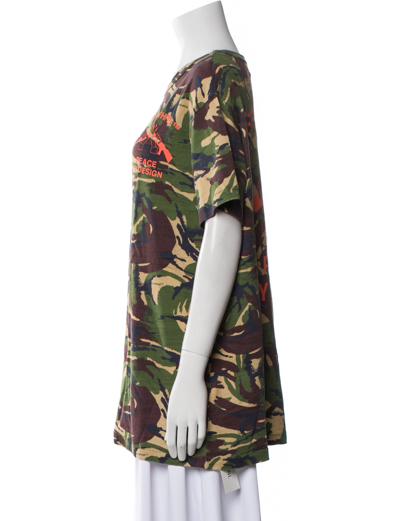 Off-White 'Peace By Design' Camo Printed T-Shirt