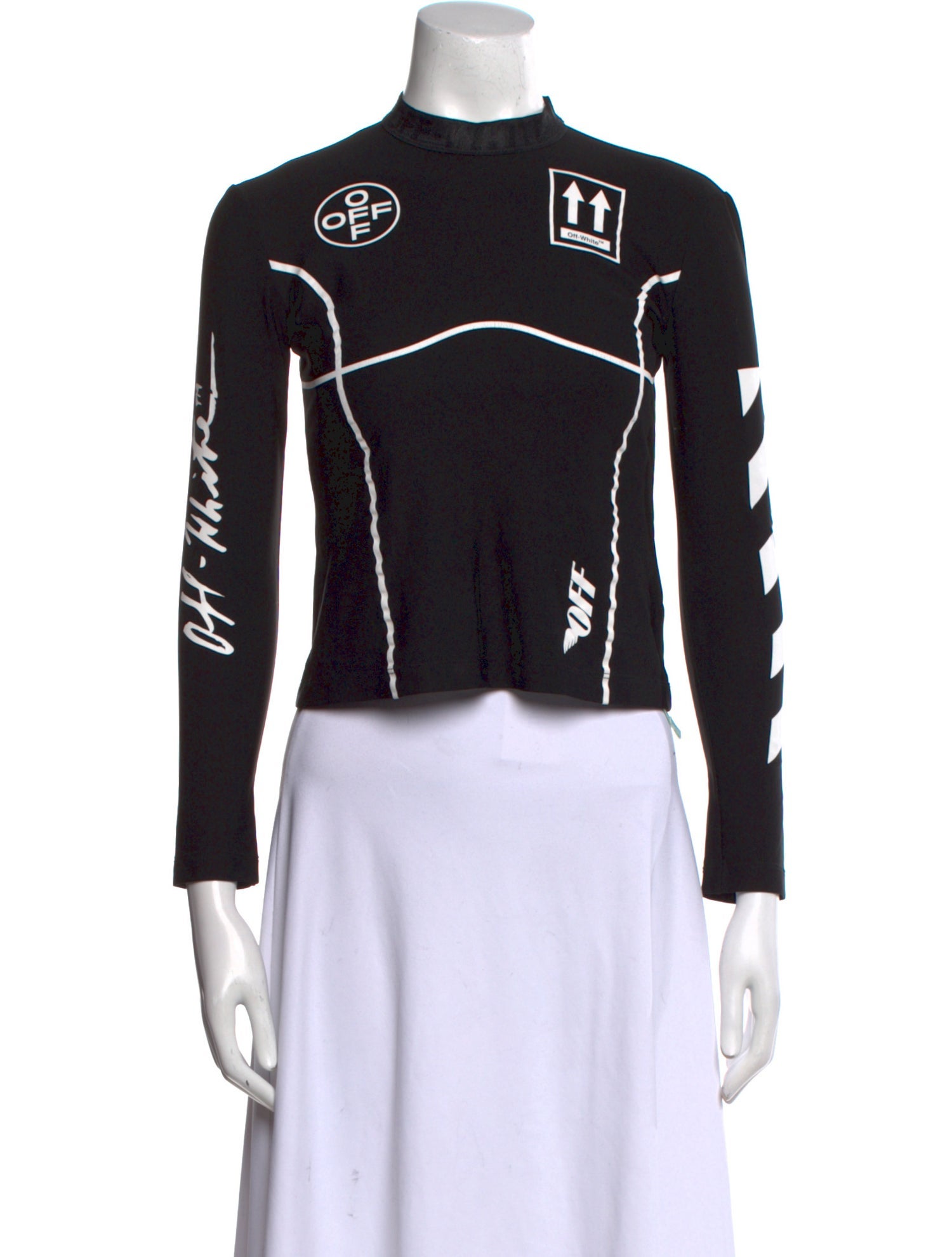 Off-White 2019 Graphic Print Crop Top