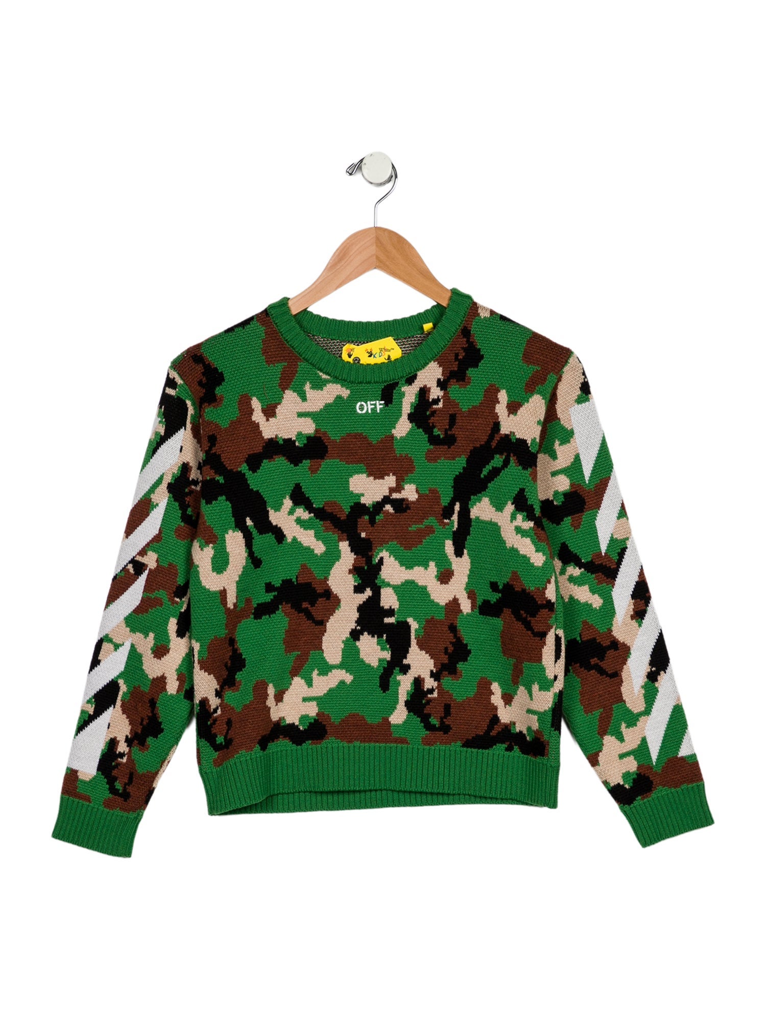 Off-White Boys' Wool Camouflage Sweater
