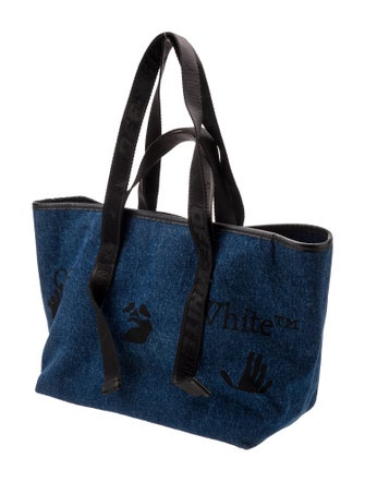 Off-White Denim Top Handle Bag