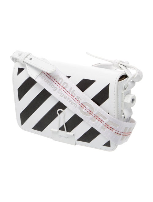 Off-White Leather Diagonals Mini Flap