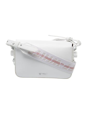 Off-White Leather Diagonals Mini Flap