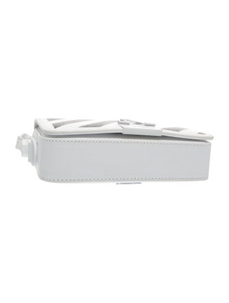 Off-White Leather Diagonals Mini Flap