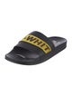 Off-White Leather Printed Slides