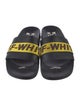 Off-White Leather Printed Slides