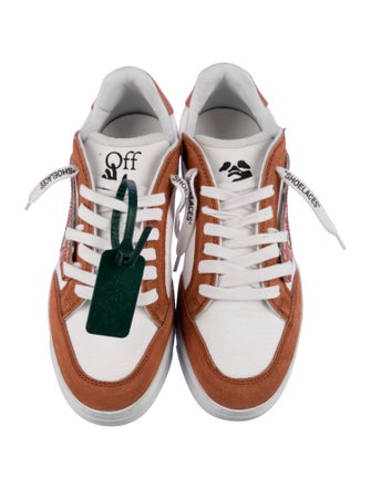 Off-White Leather Printed Sneakers