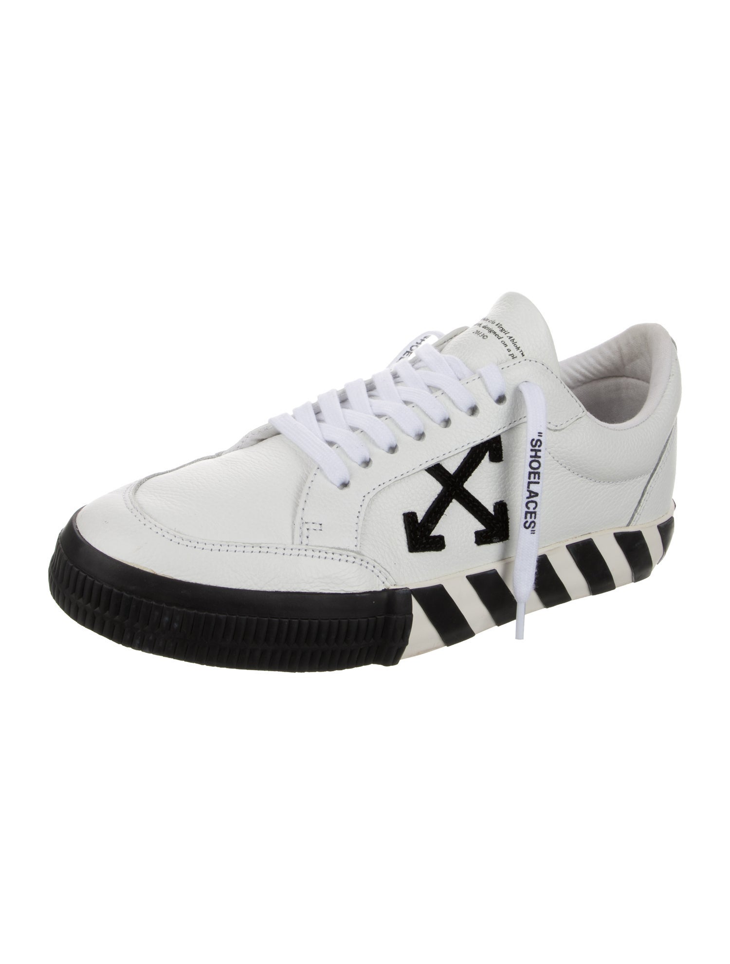 Off-White Leather Printed Sneakers