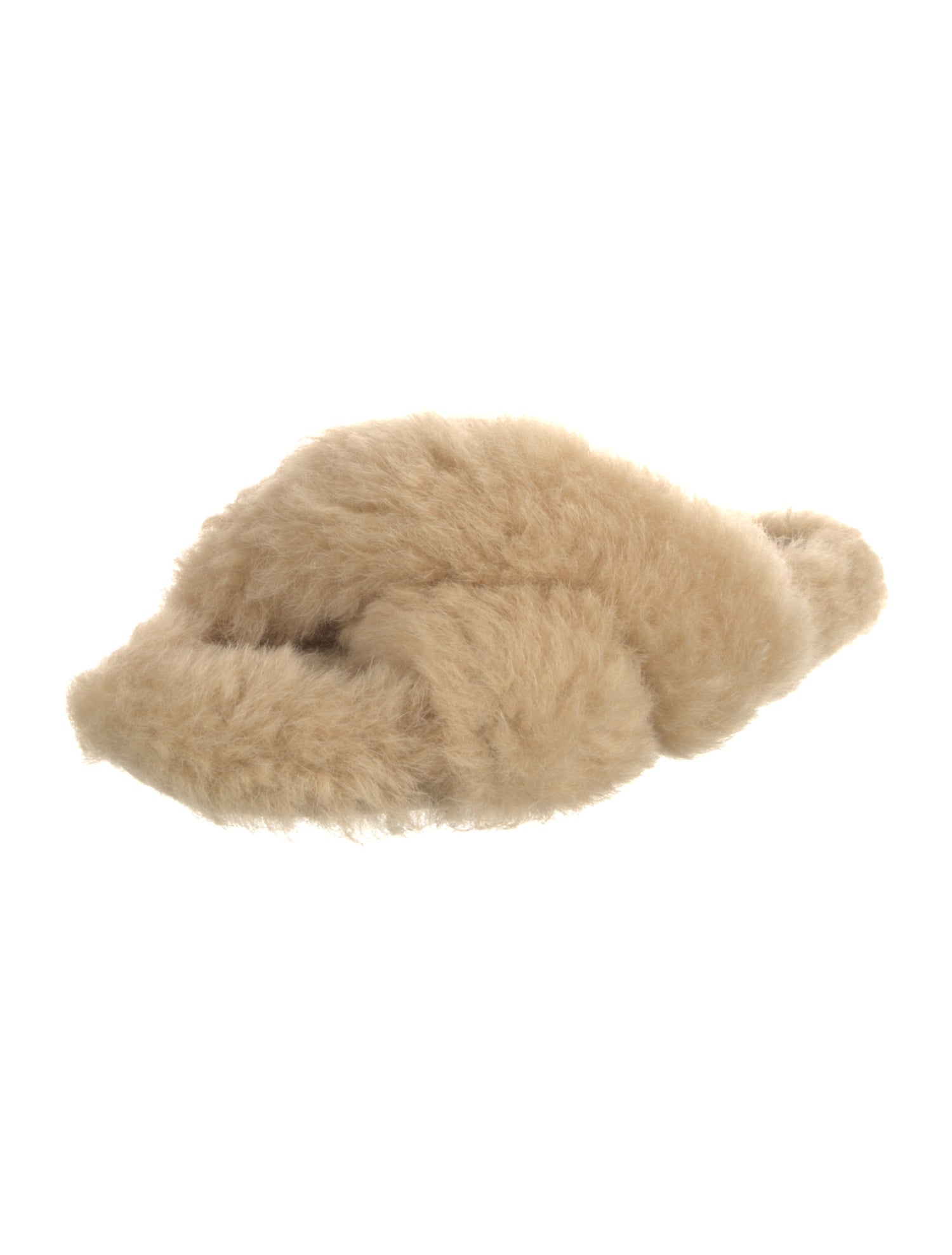 Off-White Faux Fur Slides