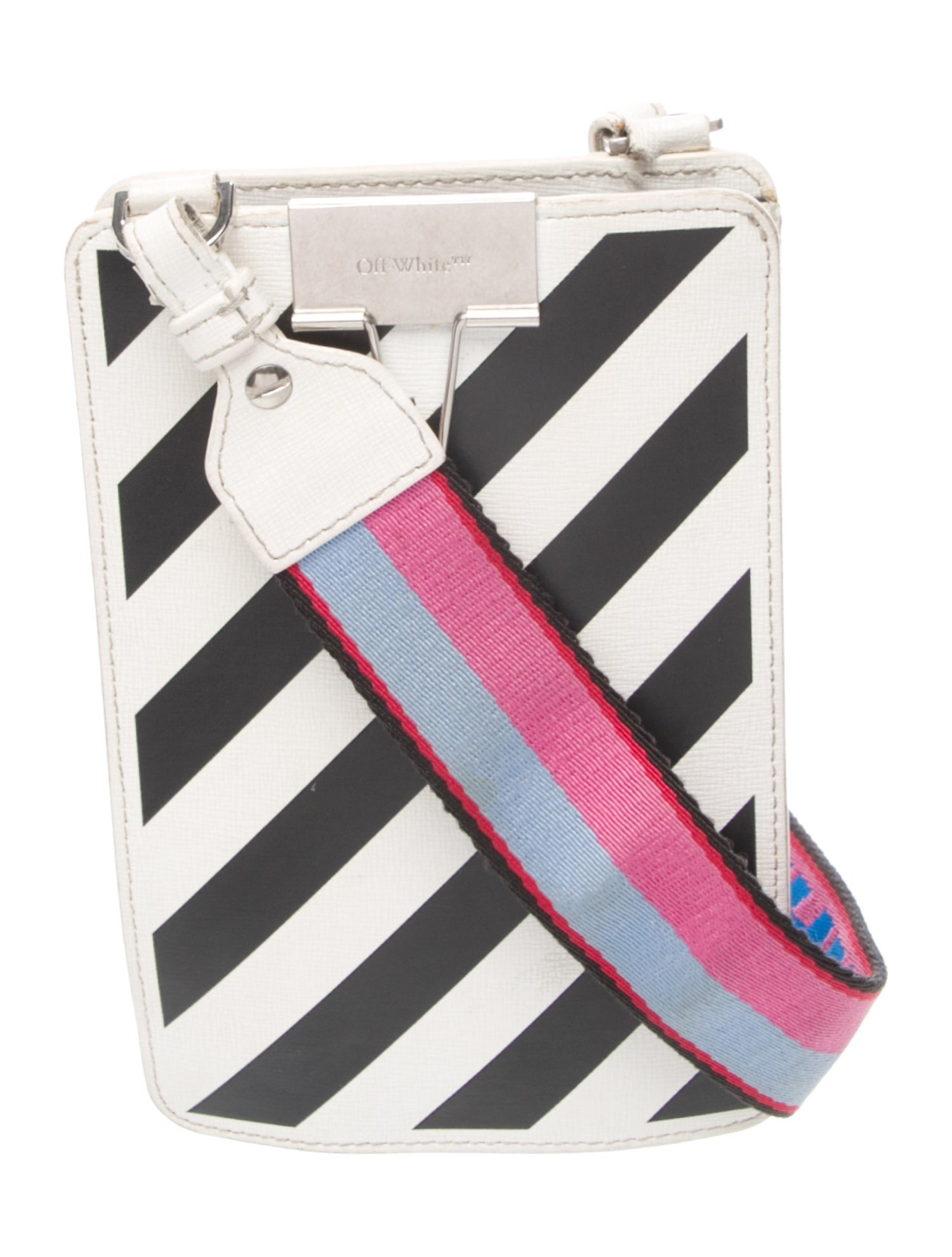 Off-White Leather Phone Pouch
