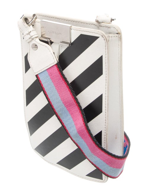 Off-White Leather Phone Pouch