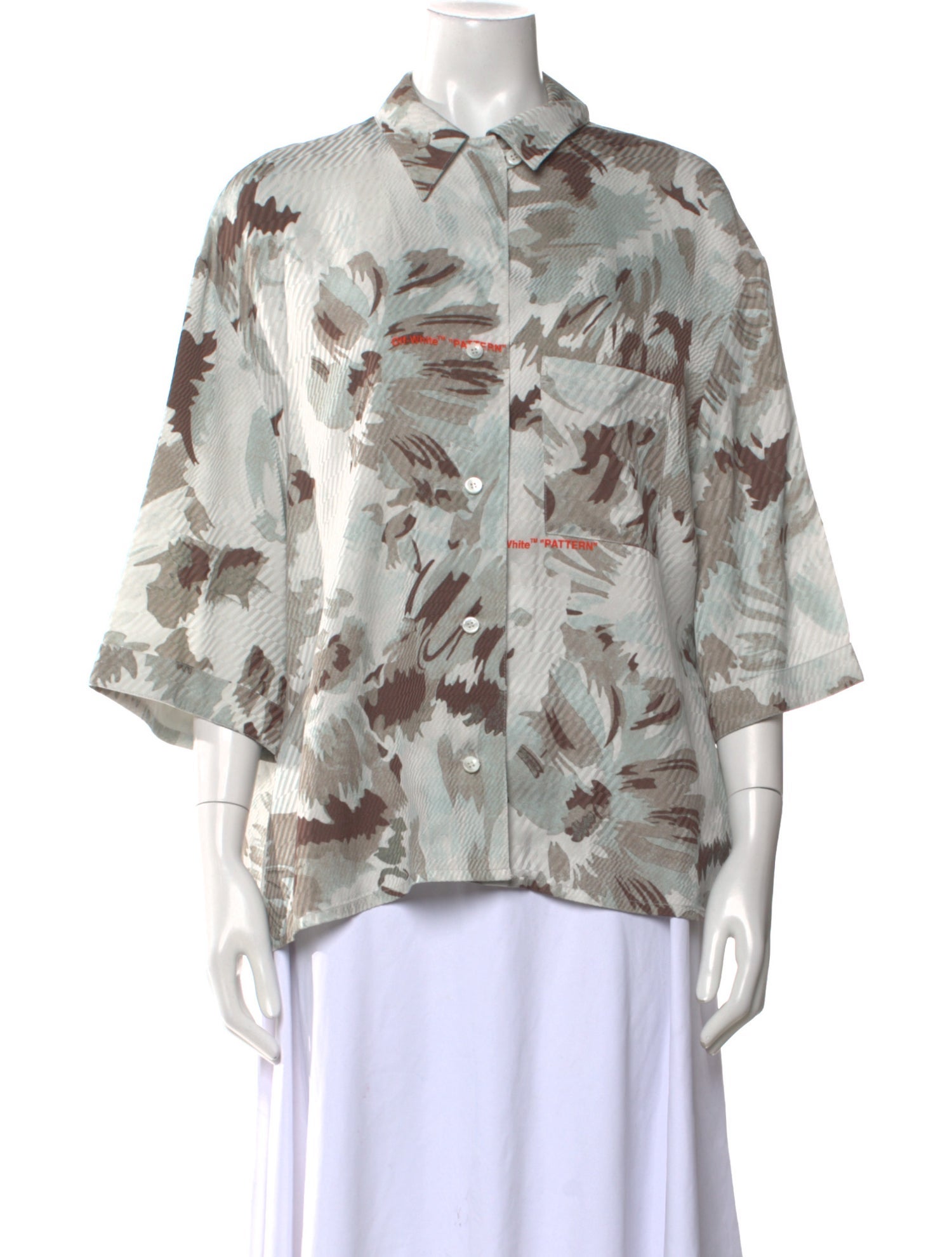 Off-White 2021 Printed Button-Up Top