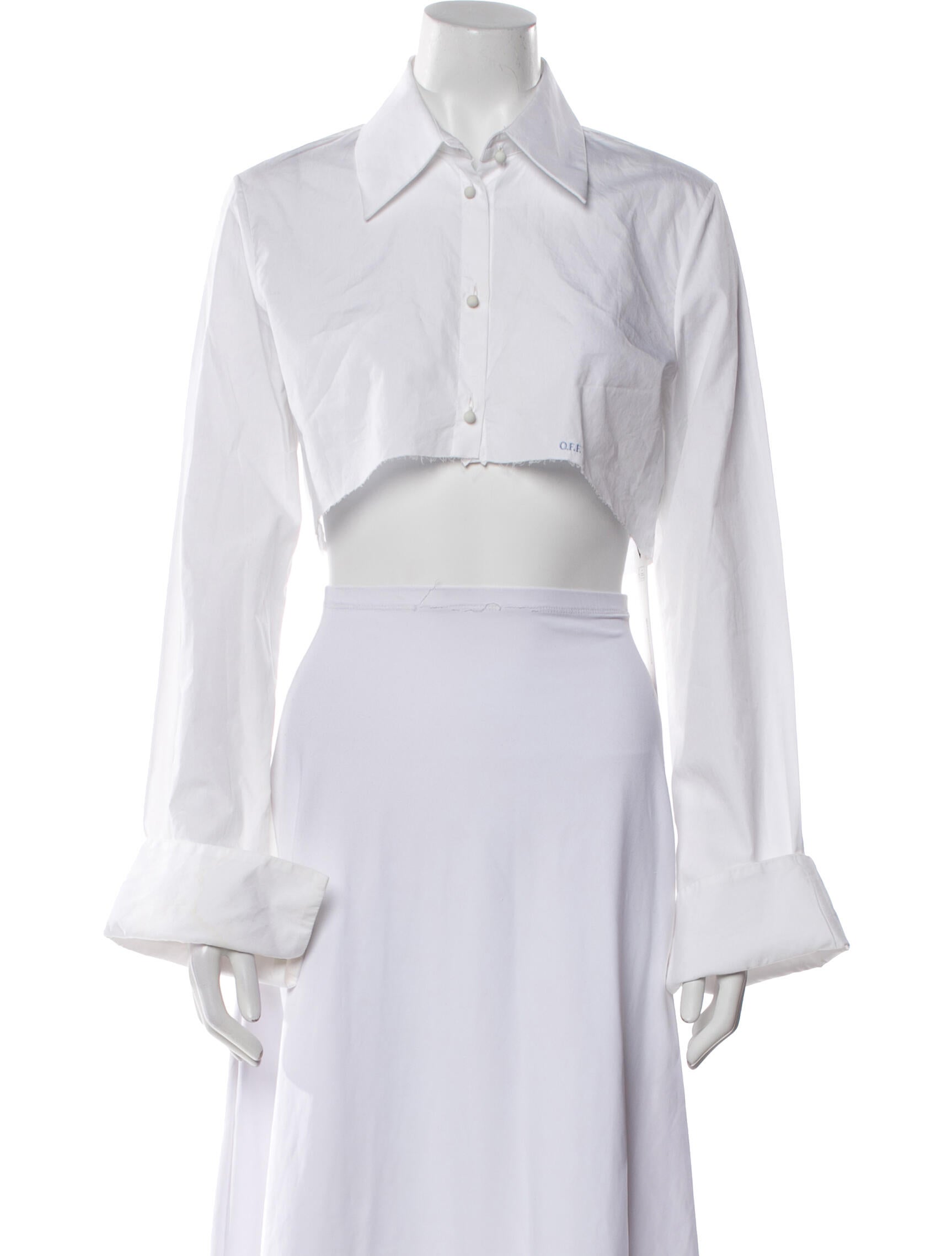 Off-White 2017 Long Sleeve Crop Top