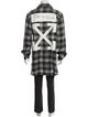 Off-White Plaid Print Long Sleeve Shirt