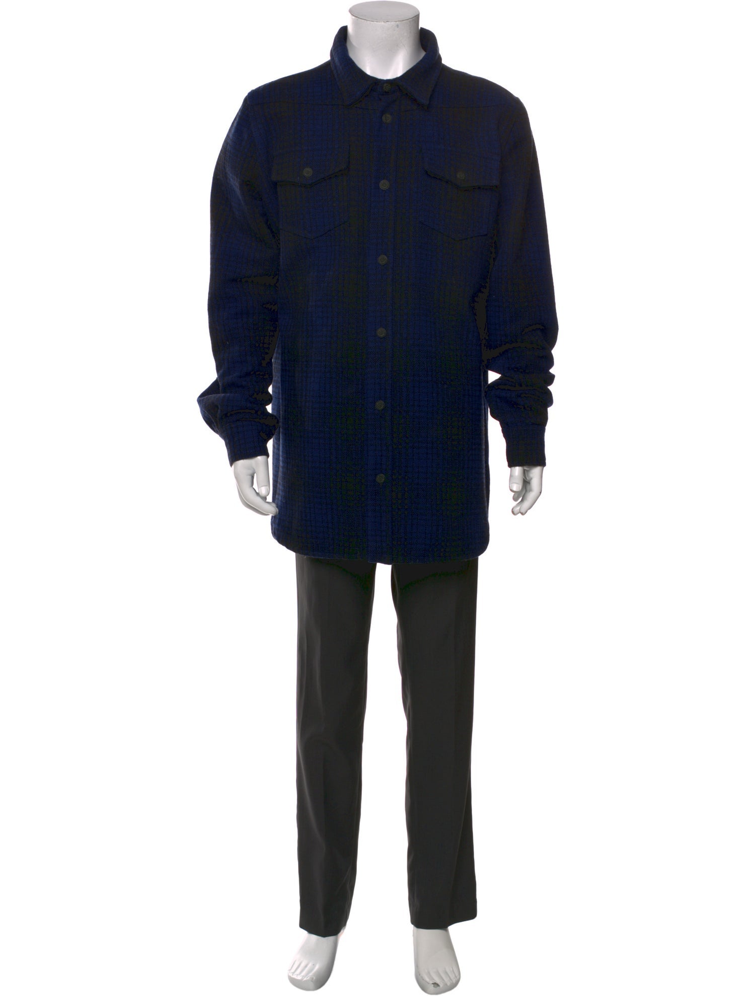 Off-White Tartan Flannel Plaid Print Shirt