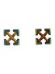 Off-White Mini Anodized Arrow Stud Earrings