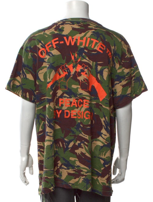 Off-White Camo 'Peace by Design' Printed T-Shirt