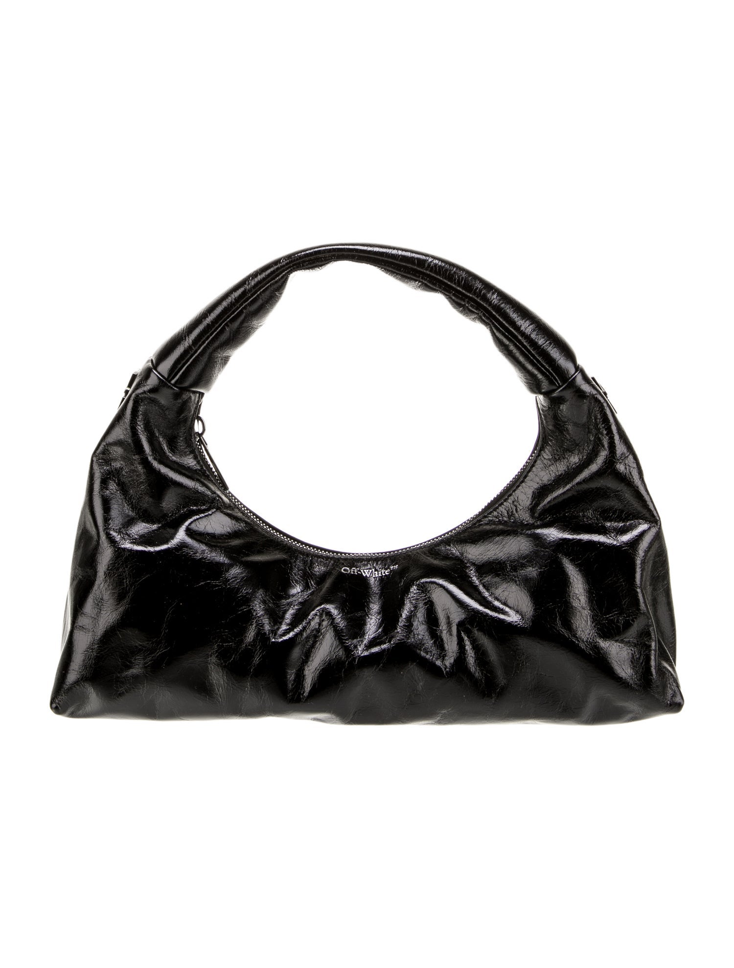 Off-White Leather Top Handle Bag