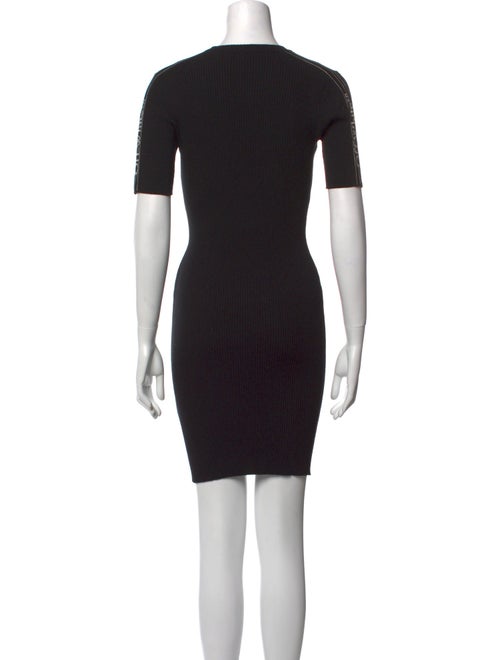 Off-White Scoop Neck Mini Dress