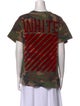 Off-White Camouflage Print Crew Neck T-Shirt