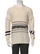Off-White Striped Crew Neck Pullover