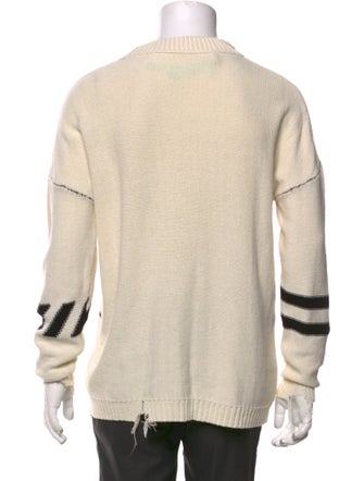 Off-White Striped Crew Neck Pullover