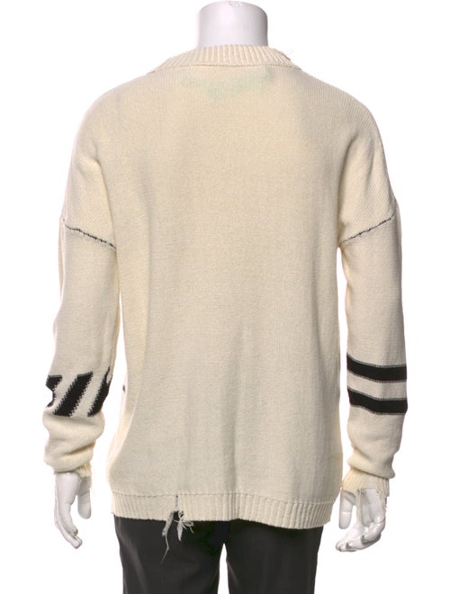Off-White Striped Crew Neck Pullover
