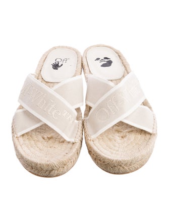 Off-White Crisscross Canvas Espadrilles