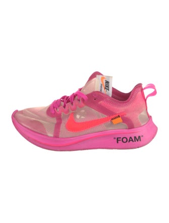Off-White x Nike Zoom Fly Pink Athletic Sneakers