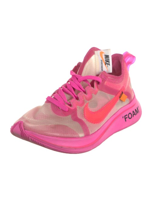Off-White x Nike Zoom Fly Pink Athletic Sneakers